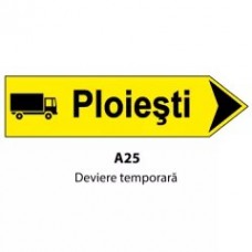 Deviere temporara U24, Indicator rutier | Semn de circulatie