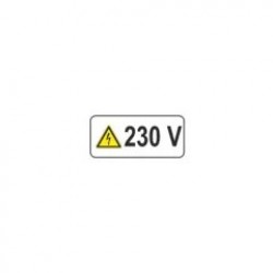 Eticheta autocolanta, semnalizare prize, 20x65mm, 230V
