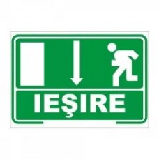 Iesire - in fata, semn din plastic, 20x30cm