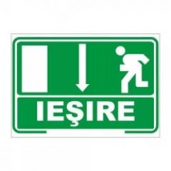 Iesire - in fata, semn din plastic, 20x30cm