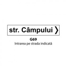 Intrarea pe strada indicata, Indicator rutier | Semn de circulatie