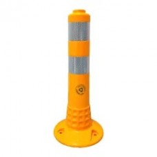 Stalp galben din cauciuc inaltime 45cm, soclu cu filet integrat, TPE