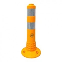 Stalp galben din cauciuc inaltime 45cm, soclu cu filet integrat, TPE