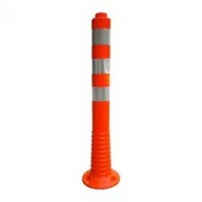 Stalp portocaliu din cauciuc inaltime 70cm, soclu cu filet integrat, material TPE