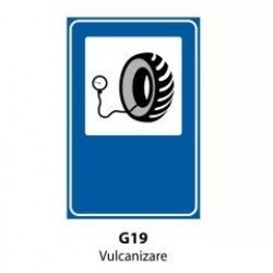 Vulcanizare, Indicator rutier | Semn de circulatie