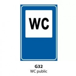 WC public, Indicator rutier | Semn de circulatie